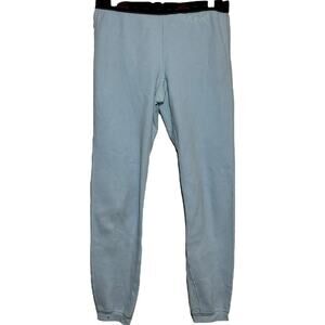 Hot Chillys Fleece Thermal Base Layer Pants Lightweight Elastic Waist Blue 30" M